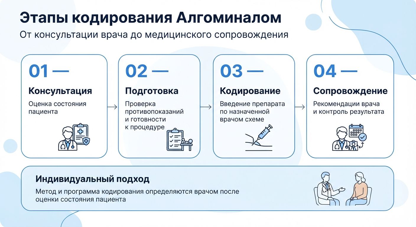 Кодирование препаратом «Алгоминал» в Белокурихе инфографика