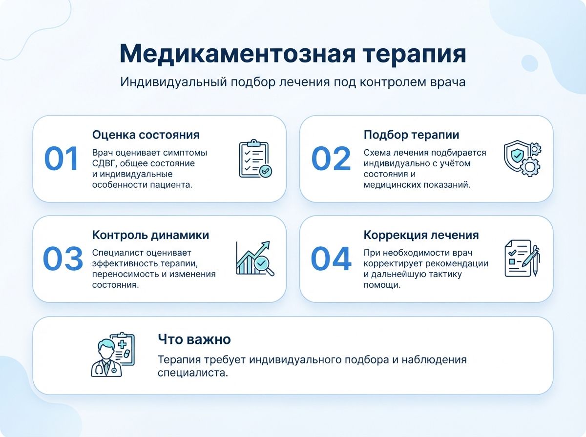 Лечение СДВГ в Белокурихе у детей и взрослыхинфографика